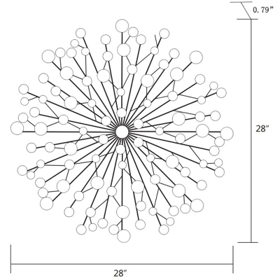 LuxenHome Silver, Black, And Gold Iron Metal Round Abstract Wall Decor 9 LuxenHome Silver, Black, And Gold Iron Metal Round Abstract Wall Decor - Image 7