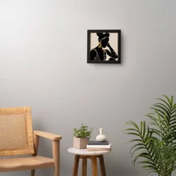 Domonique Brown Black Hair No. 6 Framed Wall Art Black - Deny Designs -Home Decor Store GUEST d75f22a3 7081 4a0f a294 56c9f810331b