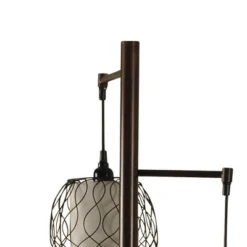 Collective Design Abode 84 Clifton 72-Inch Mid Century Modern Style Floor Lamp With 3 Woven Caged Metal Wire Glass Shades, Dark Bronze -Home Decor Store GUEST d78dbf3f 0e91 4c16 b721 5d1b11bfe494