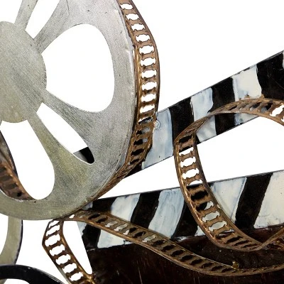 Metal Film Reels Wall Decor Black - Olivia & May 7 Metal Film Reels Wall Decor Black - Olivia & May - Image 5