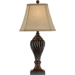 Regency Hill Traditional Table Lamp 28.5" Tall Carved Two Tone Brown Urn Shaped Beige Fabric Shade For Living Room Family Bedroom Bedside 15 Regency Hill Traditional Table Lamp 28.5" Tall Carved Two Tone Brown Urn Shaped Beige Fabric Shade For Living Room Family Bedroom Bedside -Home Decor Store GUEST d89d27da 1971 4360 89f9 7c84c5889cc4
