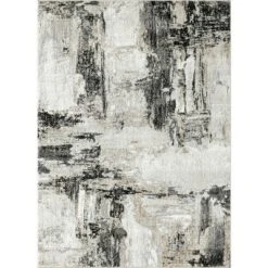 Luxe Weavers Distressed Abstract Area Rug, Non-Shedding Carpet