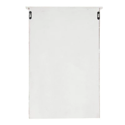 Hutchins Decorative Farmhouse Wood Wall Cabinet Rustic And White - Kate & Laurel All Things Decor 6 Hutchins Decorative Farmhouse Wood Wall Cabinet Rustic And White - Kate & Laurel All Things Decor - Image 4