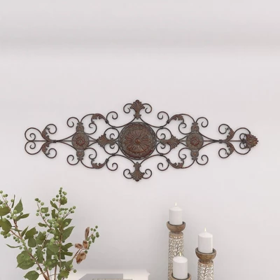 Rustic Metal Ornamental Wall Decor Dark Brown - Olivia & May 11 Rustic Metal Ornamental Wall Decor Dark Brown - Olivia & May - Image 9
