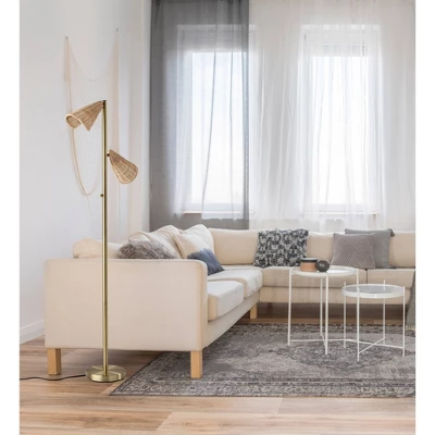 Cove Tree Floor Lamp Antique Brass - Adesso 6 Cove Tree Floor Lamp Antique Brass - Adesso - Image 4