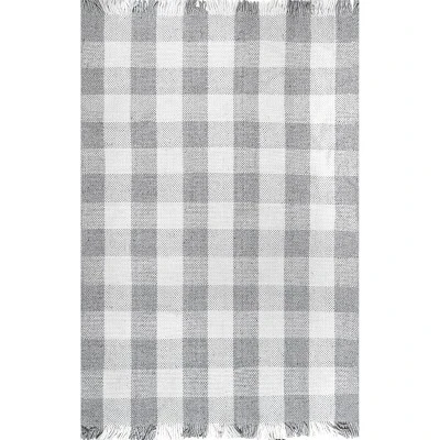 NuLOOM Ellis Hand Woven Farmhouse Plaid Fringe Area Rug 11 NuLOOM Ellis Hand Woven Farmhouse Plaid Fringe Area Rug - Image 9