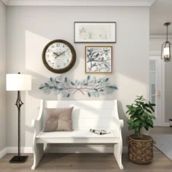 15" X 52" Metal Leaf Wall Decor With Gold Accent Blue - Olivia & May 24 15" X 52" Metal Leaf Wall Decor With Gold Accent Blue - Olivia & May -Home Decor Store GUEST d9aaf747 a4f2 4bc6 a766 bdce1ccc88cf