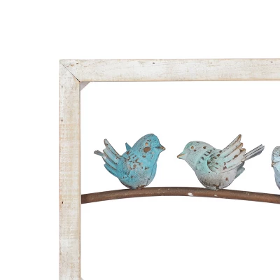 Metal Bird Wall Decor White - Olivia & May 6 Metal Bird Wall Decor White - Olivia & May - Image 4