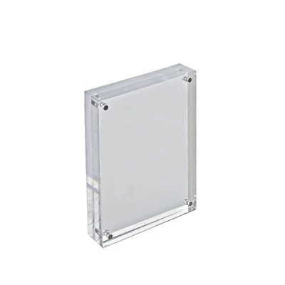 Azar Displays Clear Acrylic Magnetic Photo Frame Block 5" X 7" Vertical/Horizontal 4 Azar Displays Clear Acrylic Magnetic Photo Frame Block 5" X 7" Vertical/Horizontal - Image 2