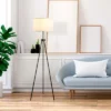 HOMCOM 59.75" Tripod Floor Lamp With Pull Chain Standing, Fabric Lampshade E26 Lamp Holder Steel For Living Room, Bedroom, Office 2 HOMCOM 59.75" Tripod Floor Lamp With Pull Chain Standing, Fabric Lampshade E26 Lamp Holder Steel For Living Room, Bedroom, Office -Home Decor Store GUEST dca868f3 b3e0 42de a278 d99960263aa8
