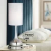 360 Lighting Modern Table Lamp With Dimmable USB And AC Power Outlet Workstation Base 24.5" High Brushed Nickel Droplet White Shade Bedroom Desk 2 360 Lighting Modern Table Lamp With Dimmable USB And AC Power Outlet Workstation Base 24.5" High Brushed Nickel Droplet White Shade Bedroom Desk -Home Decor Store GUEST dcbc2321 7f21 454a 832d a7dee0dbc7f9
