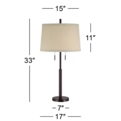 Possini Euro Design Modern Buffet Table Lamp 33" Tall With USB Charging Port Dark Bronze Drum Shade For Bedroom Living Room Office 13 Possini Euro Design Modern Buffet Table Lamp 33" Tall With USB Charging Port Dark Bronze Drum Shade For Bedroom Living Room Office -Home Decor Store GUEST dcc07fcf 70fe 4765 9a48 e7b3bafa7865