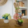 National Tree Company Female Bunny In Pink Dress Table Decoration, Easter Collection, 10 Inches