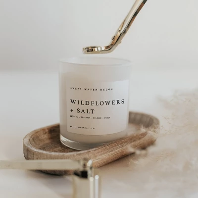 Sweet Water Decor Widlflowers And Salt 11oz White Jar Soy Candle 5 Sweet Water Decor Widlflowers And Salt 11oz White Jar Soy Candle - Image 3