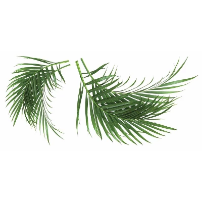 Palm Leaf Peel And Stick Giant Wall Decal Green - RoomMates 4 Palm Leaf Peel And Stick Giant Wall Decal Green - RoomMates - Image 2