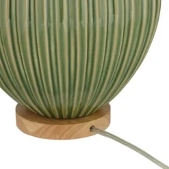360 Lighting Sevilla 29" Tall Mid Century Modern End Table Lamp Green Ceramic Single Living Room Bedroom Bedside Nightstand House Oatmeal Shade -Home Decor Store GUEST ded29e0c b80b 4bc8 8d75 43fa8378fdc4