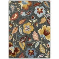 Garden Floral Accent Rug Gray - Maples -Home Decor Store GUEST df26e49b 3397 4bb9 b2f1 4bb77b5bb270