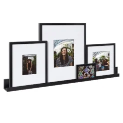 5pc Gallery Frame/Shelf Box Set Black - Kate & Laurel All Things Decor