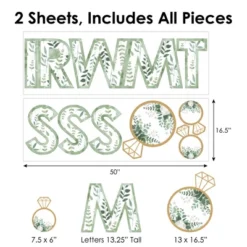 Big Dot Of Happiness Boho Botanical Bridal - Peel And Stick Greenery Party Large Banner Wall Decals - Miss To Mrs -Home Decor Store GUEST e26157ec de7e 428f 9587 728ea2bcfce4