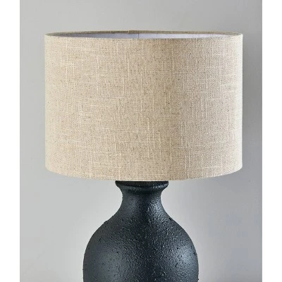Margot Table Lamp Textured Ceramic Black - Adesso 4 Margot Table Lamp Textured Ceramic Black - Adesso - Image 2