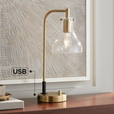 Possini Euro Design Possini Euro Kinzie Desk Lamp With Power Outlet And USB Ports Warm Gold 3 Possini Euro Design Possini Euro Kinzie Desk Lamp With Power Outlet And USB Ports Warm Gold