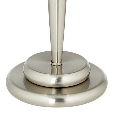 360 Lighting Deco Modern Accent Table Lamp 17" High Brushed Steel Touch On Off White Glass Dome Shade For Bedroom Bedside Nightstand Office Family 6 360 Lighting Deco Modern Accent Table Lamp 17" High Brushed Steel Touch On Off White Glass Dome Shade For Bedroom Bedside Nightstand Office Family - Image 4
