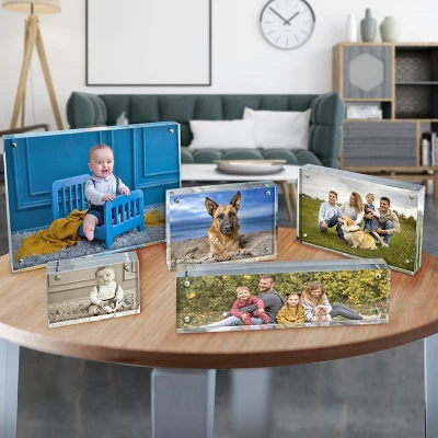 Azar Displays Clear Acrylic Magnetic Photo Frame Block 5" X 7" Vertical/Horizontal 8 Azar Displays Clear Acrylic Magnetic Photo Frame Block 5" X 7" Vertical/Horizontal - Image 6