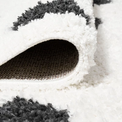 Pere Modern Charcoal Dot Shag Area Rug - JONATHAN Y 10 Pere Modern Charcoal Dot Shag Area Rug - JONATHAN Y - Image 8