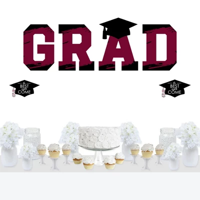 Big Dot Of Happiness Maroon Graduation Party Decor - Vinyl Wall Decals - Grad 8 Big Dot Of Happiness Maroon Graduation Party Decor - Vinyl Wall Decals - Grad - Image 6