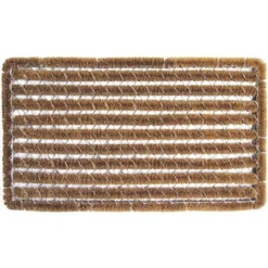 1'2" X 2'6" Geometric Stripes Wire Brush Indoor/Outdoor Doormat Natural/Silver - Entryways -Home Decor Store GUEST e6496fff 6221 4be9 9109 51e987c6daea
