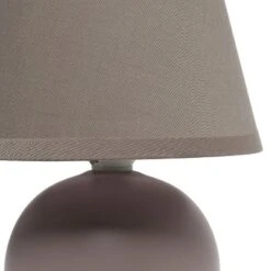 8.66" Petite Ceramic Orb Base Bedside Table Desk Lamp With Matching Tapered Drum Fabric Shade Gray - Creekwood Home -Home Decor Store GUEST e6d62651 e3c1 457f 9d2b d2fffb8870cf