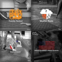 3' Aqua Shield Snowflake Tree Skirt Round Mat Bluestone - Bungalow Flooring -Home Decor Store GUEST e76cc85e ad2a 460b af82 07a73da27001