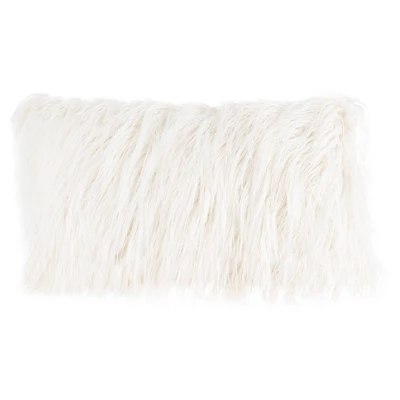 12"x20" Oversize Curled Shag Faux Fur Lumbar Throw Pillow - Hastings Home 10 12"x20" Oversize Curled Shag Faux Fur Lumbar Throw Pillow - Hastings Home - Image 8