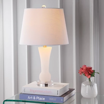 23" Eliza Alabaster Table Lamp (Includes LED Light Bulb) White - JONATHAN Y 3 23" Eliza Alabaster Table Lamp (Includes LED Light Bulb) White - JONATHAN Y