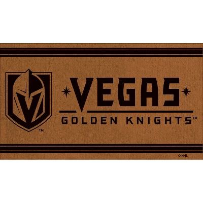 Evergreen Las Vegas Golden Knights Logo Turf Mat, Brown- 28 X 16 Inches Indoor Outdoor Doormat 3 Evergreen Las Vegas Golden Knights Logo Turf Mat, Brown- 28 X 16 Inches Indoor Outdoor Doormat
