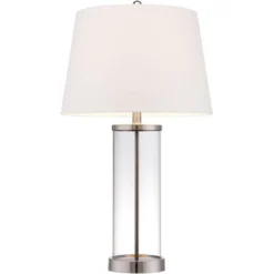 360 Lighting Coastal Table Lamps 26" High Set Of 2 Clear Glass Fillable Steel White Tapered Shade For Living Room Family Bedroom Bedside 14 360 Lighting Coastal Table Lamps 26" High Set Of 2 Clear Glass Fillable Steel White Tapered Shade For Living Room Family Bedroom Bedside -Home Decor Store GUEST e92cd548 056d 4b4f 8986 123655a4e3fb
