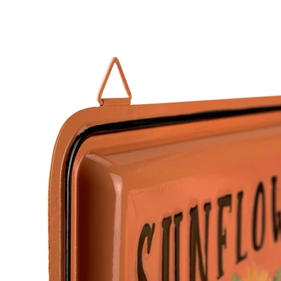 Northlight 15" Fall Harvest Orange "Sunflowers" Wall Sign 5 Northlight 15" Fall Harvest Orange "Sunflowers" Wall Sign - Image 3