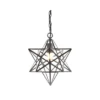12" Stella Moravian Star Metal/Clear Glass LED Pendant - Jonathan Y
