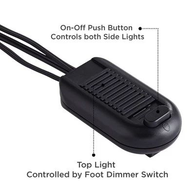 Kathy Ireland Mulholland Vintage Rustic Torchiere Floor Lamp With Side Lights 72" Tall Bronze Tortoise Shell Frosted Glass For Living Room Reading 7 Kathy Ireland Mulholland Vintage Rustic Torchiere Floor Lamp With Side Lights 72" Tall Bronze Tortoise Shell Frosted Glass For Living Room Reading - Image 5