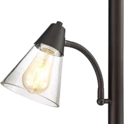 Franklin Iron Works Warwick Industrial Torchiere Floor Lamp With Side Lights 71 1/2" Tall Tiger Bronze LED Clear Seedy Glass For Living Room Reading 12 Franklin Iron Works Warwick Industrial Torchiere Floor Lamp With Side Lights 71 1/2" Tall Tiger Bronze LED Clear Seedy Glass For Living Room Reading -Home Decor Store GUEST ea3e2832 aa93 4608 867e b86e755fc252