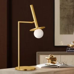 Kelly Wearstler Nodes Burnished Brass LED Desk Lamp