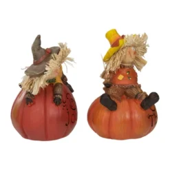 Northlight Set Of 2 Scarecrow On A Pumpkin Thanksgiving Table Figures -Home Decor Store GUEST eab83d74 991b 4b95 8b59 b0a85c74c93f