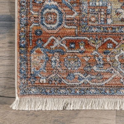 NuLOOM Harriet Vintage Medallion Fringe Area Rug 6 NuLOOM Harriet Vintage Medallion Fringe Area Rug - Image 4