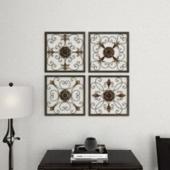 Metal Fleur De Lis Scrollwork And Wall Decor Set Of 4 Brown - Olivia & May 30 Metal Fleur De Lis Scrollwork And Wall Decor Set Of 4 Brown - Olivia & May -Home Decor Store GUEST eb527ab7 4c33 4dac b7b0 53294cc0b72e