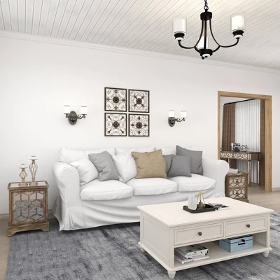 Metal Fleur De Lis Scrollwork And Wall Decor Set Of 4 Brown - Olivia & May 10 Metal Fleur De Lis Scrollwork And Wall Decor Set Of 4 Brown - Olivia & May - Image 8