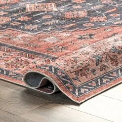 NuLOOM Medallion Bordered Machine Washable Area Rug -Home Decor Store GUEST ebd36081 966a 47c1 9b30 2ef83e5a0c5e