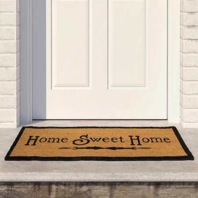 Northlight Natural Coir Rectangular "Home Sweet Home" Doormat 16" X 48" 3 Northlight Natural Coir Rectangular "Home Sweet Home" Doormat 16" X 48"