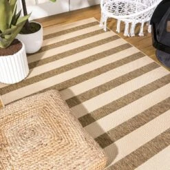 Aveiro Wide Stripe Indoor/Outdoor Area Rug - JONATHAN Y -Home Decor Store GUEST ec48d67b 96d7 4590 986b 2c4e9f3e6424
