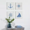 Set Of 4 Metal Sail Boat Speckled Wall Decors With Anchor Compass And Ship Wheel Cream - Olivia & May -Home Decor Store GUEST edfa8be9 a7cd 48b5 bcba 3e1f1dc51747
