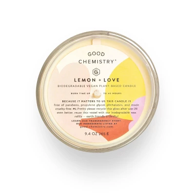 Good Chemistry™ Refillable Glass Candle Lemon And Love - 8.3 Oz 4 Good Chemistry™ Refillable Glass Candle Lemon And Love - 8.3 Oz - Image 2